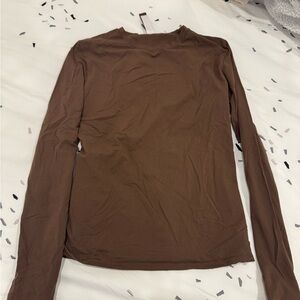 SKIMS Chocolate Long Sleeve Women's Top